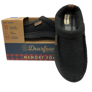 Dearfoams Men's Slippers Indoor Outdoor Memory Foam Slip On Small Med Large